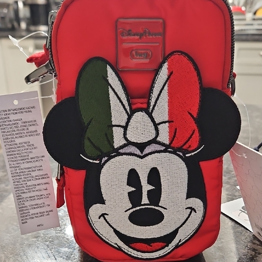 Disney Parks Red and Green Minnie Mouse Bag